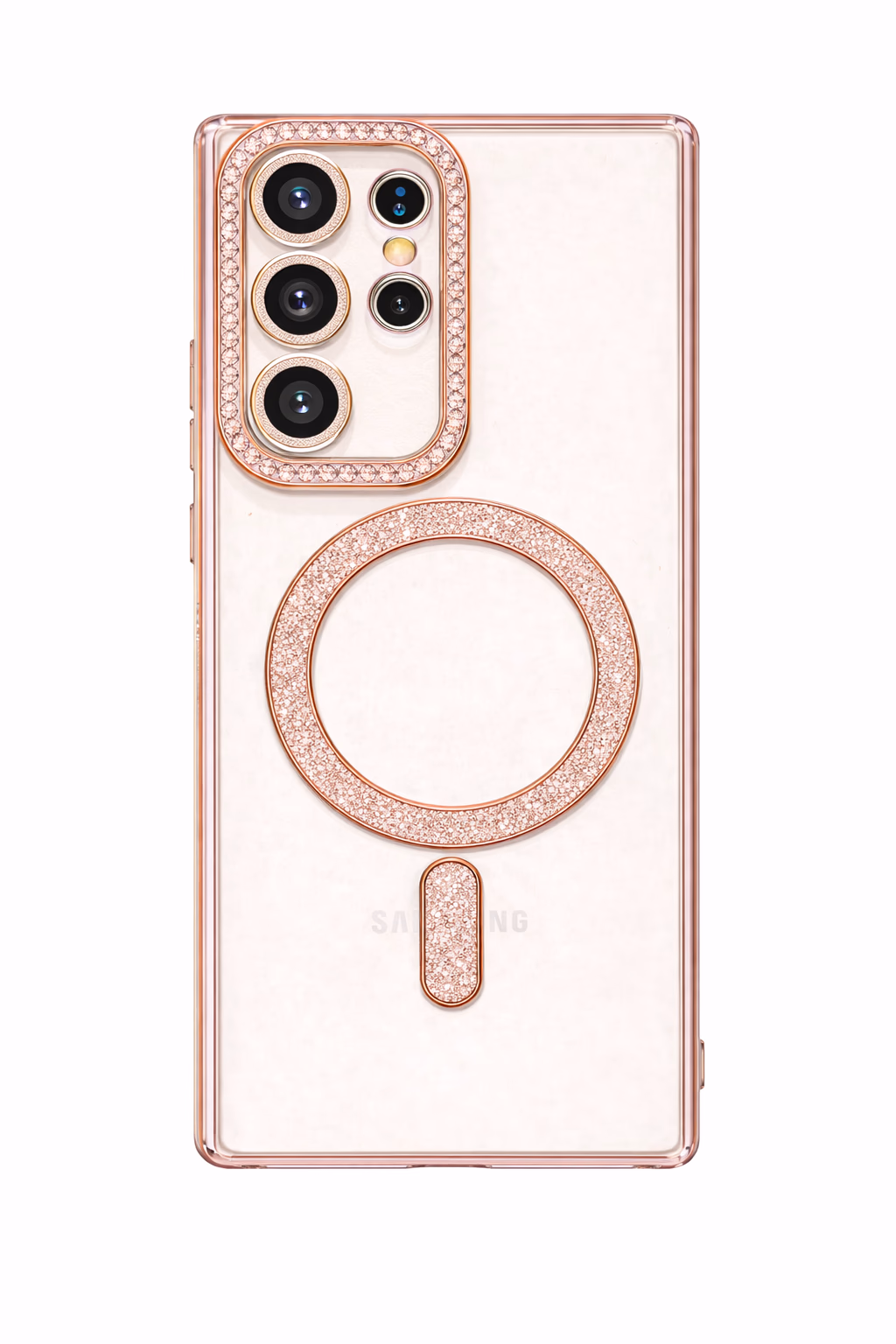 Samsung S25U - Bling Magsafe + Lens Protection - Rose Gold